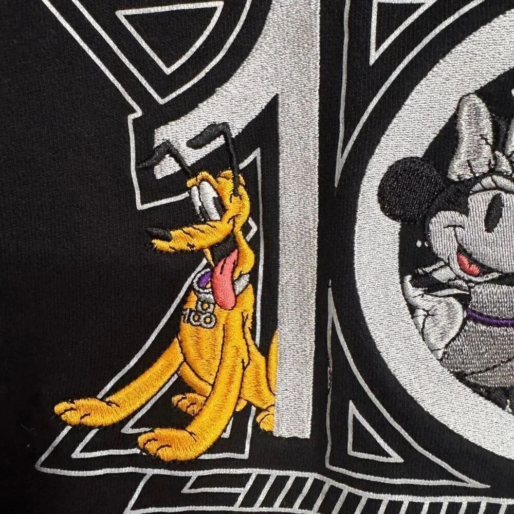 Disneyland 100 Zip Up Hoodie Black size 1X - Picture 7 of 10